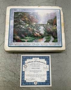 Thomas Kinkade Stillwater Bridge Collector's Edition Porcelain Print - Picture 1 of 4