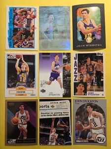JOHN STOCKTON 9 Card Lot Insert HOF 10x All-Star Utah Jazz Collection NBA - Picture 1 of 4