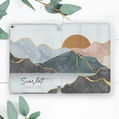 Custom Name Marble Mountains Case For iPad 10.2 Pro 12.9 11 9.7 Air 4 5 Mini - Image 1 of 4