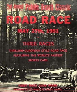 Pebble Beach Classic Road Races May 27 1951. LARGE 16 x 20" poster - Picture 1 of 4