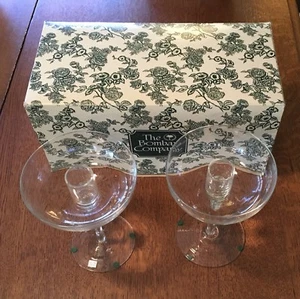 The Bombay Company - Vintage Candlestick Holders in Margarita-style glasses - Picture 1 of 2