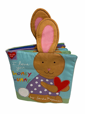 I Love You Honey Bunny Snuggle Book Cloth Soft Book - Used Good Condition • 10£