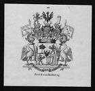 1840 - Di Hallberg Stemma Nobile Cappotto Of Arms Heraldry Araldica