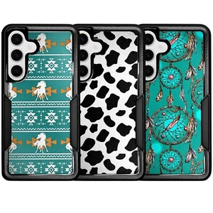 For Samsung Galaxy S24/S24 Plus/S24 Ultra Western Prints Heavy Duty Layered Case - Picture 1 of 10
