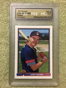 1991 Bowman Jim Thome novato RC #68 clasificación de la corte EE. UU. 10 gemas como nuevo - Imagen 1 de 2