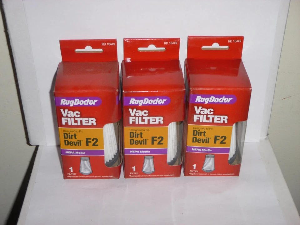 (3 pack)   Rug Doctor Vac  Filter  Dirt Devil F2 HEPA Media RD 10449 - Image 1 of 1