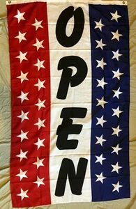 Vertical Open con estrellas nuevo desvanecimiento de 3x5ft y resistencia al clima bandera vendedor de EE. UU. - Imagen 1 de 4