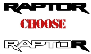 RAPTOR DIE-CUT Decal Sticker ( 3 PCS ) Offroad RC Truck NEW - Picture 1 of 21