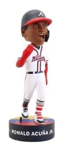 Ronald Acuna Atlanta Braves Los Bravos Bobblehead Bobble 9/16/2022 Bat Theme SGA Cover