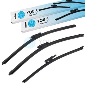 YOU.S WISCHERBLÄTTER SET VORNE + HINTEN für BMW 1er (E81) Bj ab 09.2006-12.2011 - Picture 1 of 3
