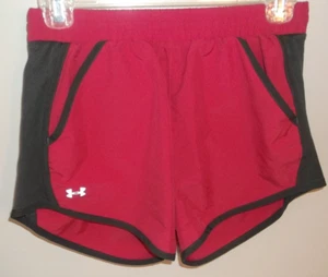 Under Armour Loose HeatGear Fuschia Pink Running Shorts With Liner Size XS EUC - Picture 1 of 4