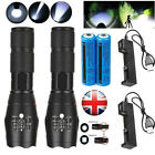 2x Pocket Torch LED Mini Rechargeable Flashlight Zoomable Inspection 1200 Lumens
