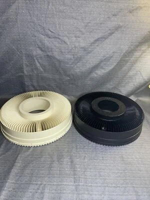 Carrusel Bandeja Deslizable 100 Vintage GAF Sawyer Rototray - Color Blanco (lote de 2) Foto 1 de 4