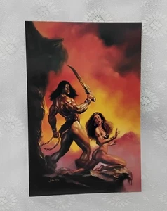 Poster lucido Julie Bell Fantasy Art 9"x6" viaggio pericoloso 1992 - Foto 1 di 4