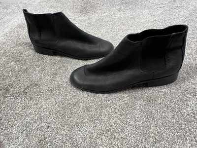 Botas Chelsea Frye para mujer de cuero negro al tobillo zapatos informales clásicos Foto 1 de 4