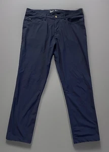 Straight Down Golfhose Hose 5 Pocket Stretch Logo Blau Herren 36x32 JBHS - Bild 1 von 8