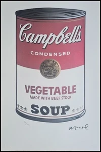 ANDY WARHOL * Campbells Vegetable Soup * signed lithograph * limited # xx/100 - Bild 1 von 11