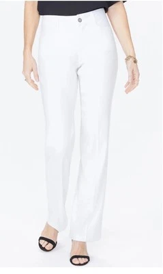 NYDJ Trouser Pants/Sz 14P/Optic White/Lift Tuck Stretch Linen Blend/Classic/NWT - Image 1 of 4