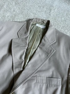 Vintage 1980's Brooks Brothers 3/2 Sack Sport Coat 44R Khaki Made in USA - Picture 1 of 13