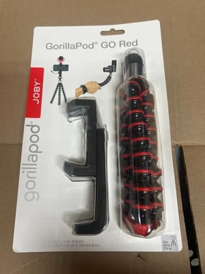 JOBY GorillaPod GO Content Creator travel Tripod for iPhone Samsung LG Pixel red - Image 1 of 2