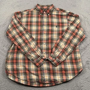 Ralph Lauren Shirt Mens Large Plaid Classic Fit Cotton Wool Button Down Logo - Picture 1 of 10