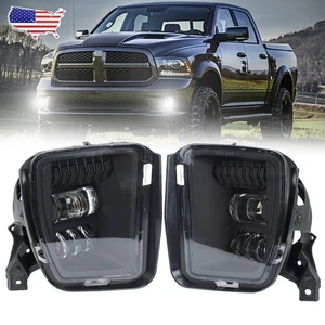 Par de luces antiniebla LED negras para parachoques DRL para Dodge Ram 1500 2013-2017 - Imagen 1 de 24