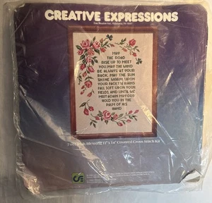 VINTAGE -1981 Creative Expressions 7401- Irish Blessing Cross Stitch Kit - Picture 1 of 5