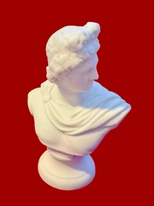 Viktorianische Parian Ware Porzellan griechischer Gott Apollo 5 "x 3" klassische Büste Statue - Bild 1 von 6