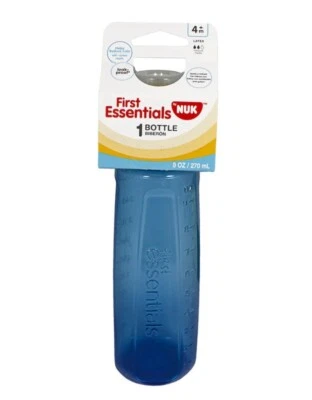 Gerber NUK First Essentials синий оттенок средний детский латекс соска, флакон 9 унций - Изображение 1 из 2
