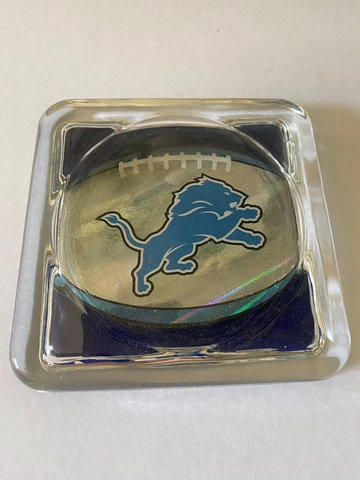 Detroit Lions Vintage Heavy Glass Coaster Cover