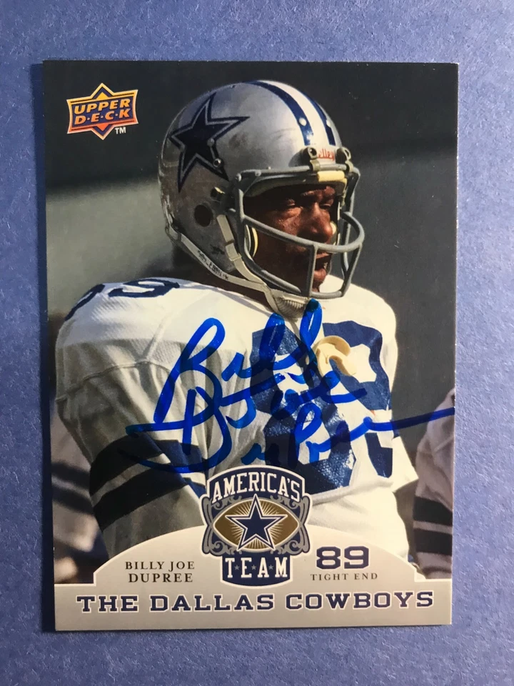 SIGNED BILLY JOE DUPREE 2009 UPPER DECK AMERICA'S TEAM FOOTBALL CARD - COWBOYS - Image 1 of 3