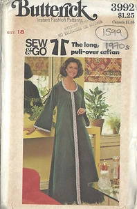 1970s Vintage Sewing Pattern B40" CAFTAN (1599) - Picture 1 of 2