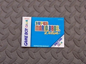 Super Mario Bros Deluxe Nintendo Gameboy Color Manual de instrucciones solamente - Imagen 1 de 1