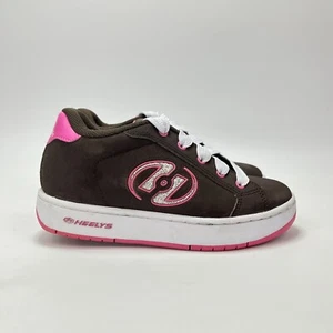 Heelys Roller Brown Pink White Laces 7348 Shoes Sneaker Youth Size 3 - Picture 1 of 10
