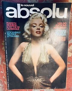 Magazine Absolu n°10 du 11/1976; Marilyn Monroe; le mythe de l'Amérique Curiosa