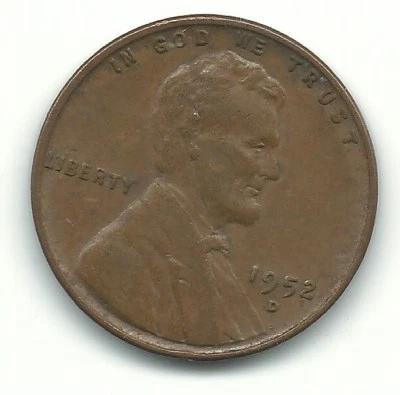MONEDA DE CENTAVO LINCOLN 1952 D/D EN ESTADO BASTANTE BUENO/XF - MONEDA ANTIGUA DE ESTADOS UNIDOS - AGT353 Foto 1 de 2