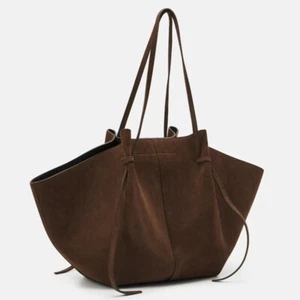 Faux Suede Tote Bags For Women Luxury Designer Handbags Purses - Picture 1 of 9