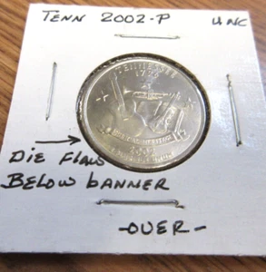 ERROR Die Flaws & Crack 2002-P Tennesse State QUARTER 25 cents COIN - Picture 1 of 3