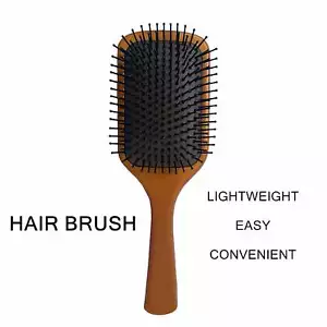 Detangle Paddle Hair Brush Wooden Handle Styling Head Care Massage Comb - Picture 1 of 4