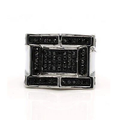 Anillo Pinky Acero Inoxidable 316 Pavé Para Hombre Forma Cuadrada Circonita Foto 1 de 4