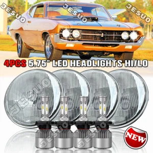 Round 5.75" 5-3/4" LED Hi/Lo Headlights for Ford Ranchero Gran Torino 1965-1976 - Picture 1 of 16