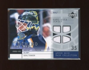 2002-03 camiseta de la colección de máscaras UD detrás de la máscara #BMBJ Brent Johnson *S7026 - Imagen 1 de 1