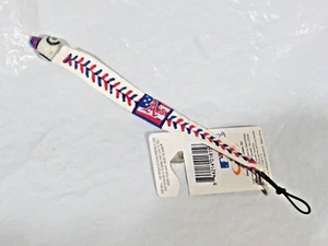 MLB White Oakland Athletics w/Blue Red Stitching Team Baseball Seam Bracelet - Picture 1 of 2