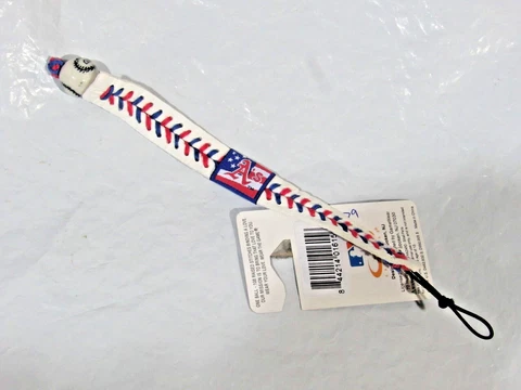 MLB White Oakland Athletics w/Blue Red Stitching Team Baseball Seam Bracelet Cover