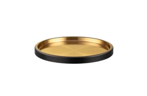 Metropolis 13.5" Two Tone Stainless Steel Tray - Black, Gold Tone - Picture 1 of 1