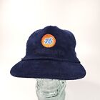 Vintage 76 Lubricants Mens Baseball Hat Adjustable Strapback Blue Corduroy Lube