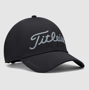 New Titleist StaDry Adjustable Golf Hat In Black and Grey