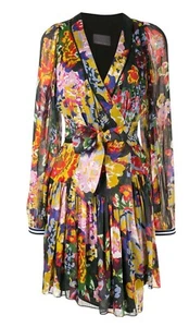 Vestido envolvente Ginger & Smart Arcadian mezcla de seda AU/UK 16 manga larga floral - Imagen 1 de 13