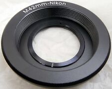 M42 Pentax screw mount Lens to Nikon F Ai-s Camera adapter Ring w Glass Infinity