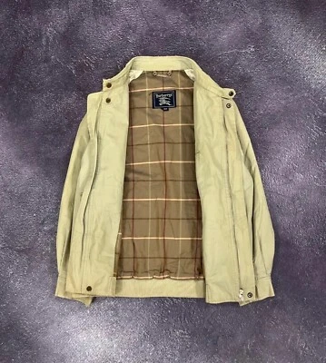 Chaqueta Harrington de lujo beige a cuadros Nova vintage Burberry para hombre M Foto 1 de 4